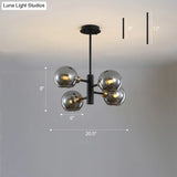 Postmodern Glass Dome Hanging Lamp - Stylish Dining Room Chandelier