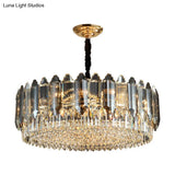 Postmodern K9 Crystal Ceiling Chandelier Light Fixture - Clear