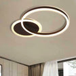 Postmodern Led Bedroom Ceiling Lamp With Black Hoop & Warm/White Light - 1/2/3 Heads Available 1 /