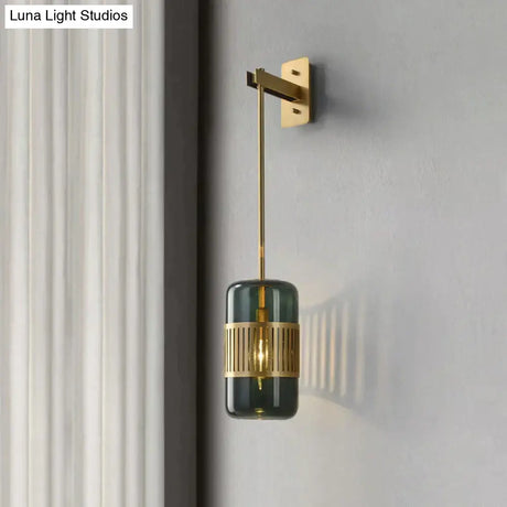 Postmodern Light Luxury Simple Bedroom Bedside Full Copper Wall Lamp Copper Wall Lamps