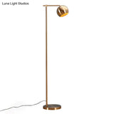 Postmodern Metal Floor Lamp With Adjustable Dome Shade - 1 Head Standing Light For Living Room
