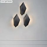 Postmodern Metal Geometric Wall Light - 1 Black/Grey/White Sconce Fixture