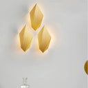 Postmodern Metal Geometric Wall Light - 1 Black/Grey/White Sconce Fixture Gold