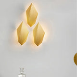 Postmodern Metal Geometric Wall Light - 1 Black/Grey/White Sconce Fixture Gold
