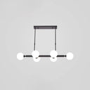 Postmodern Opaline Glass Molecular Island Pendant Light For Dining Room 6 / Black