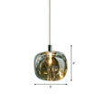 Postmodern Pumpkin Led Pendant Lamp: Creative Mirror Glass Hanging Light For Cafes Smoke Gray