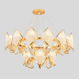 Postmodern Ring Ceiling Chandelier With Rhombus Crystal Shade - Elegant Metal Living Room Light