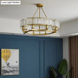Prismatic Crystal Chandelier - Modern Suspension Lighting For Living Room
