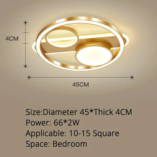 Nordic Bedroom Lamp Led Ceiling Room Lighting Simple Modern Creative Warm Romantic Light Luxury