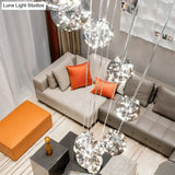 Raloo - Modern Led Glass Ball Chandelier Pendant Lighting