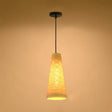 Rattan Handmade Pendant Lamp - Contemporary 1-Light Hanging In Blue/Brown Beige