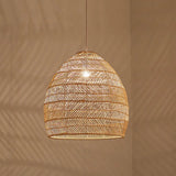 Rattan Pendant Ceiling Light For Elegant Dining - Asian-Inspired Single-Bulb Fixture Beige / 18