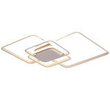 Rectangle Modern Led Ceiling Lights For Living Room Bedroom Study White/Brown Color Square Lamp With