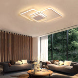 Rectangle Modern Led Ceiling Lights For Living Room Bedroom Study White/Brown Color Square Lamp With