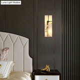 Rectangular Flush Mount Wall Mounted Light With Brass Finish 2-Head Design Ideal For Living Room