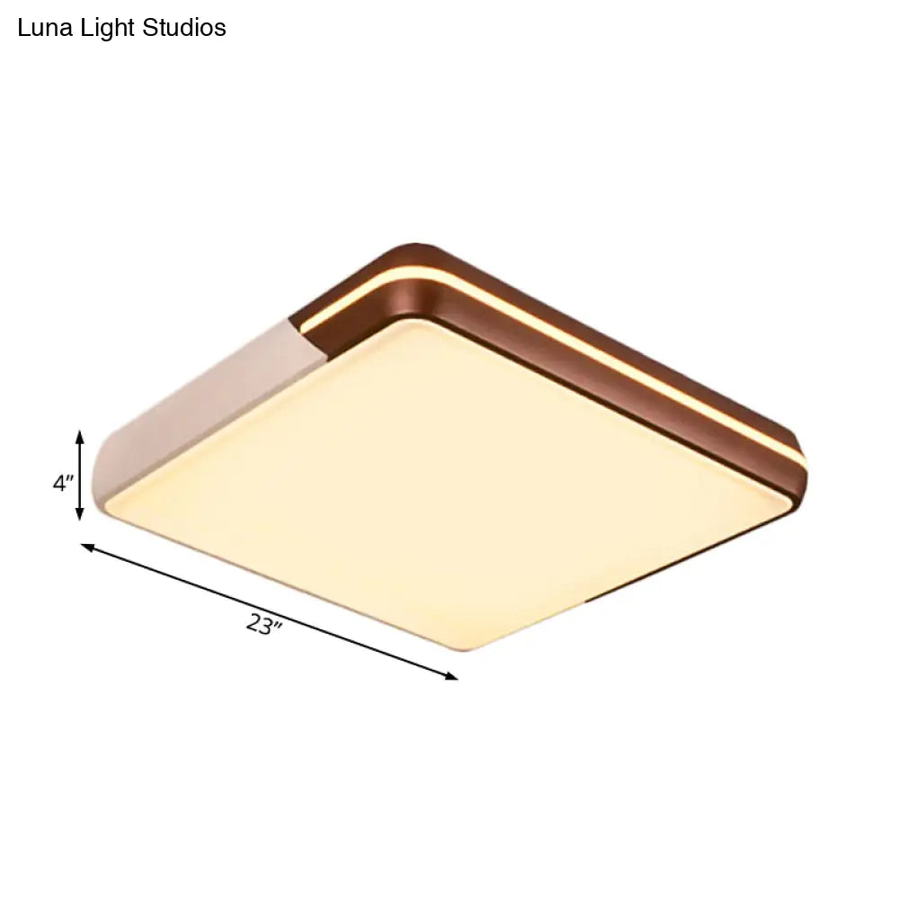 Rectangular Led Ceiling Light - Minimalist Design 19-25.5’ Width Warm/White