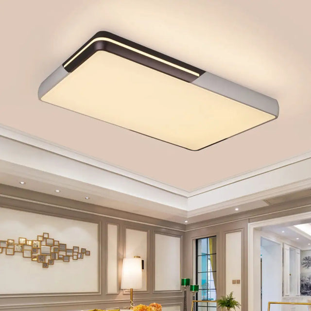 Rectangular Led Ceiling Light - Minimalist Design 19-25.5 Width Warm/White
