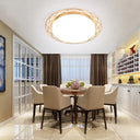 Resin Flush Mount Led Light Fixture - Traditional Black/Red/Apricot Bowl Living Room Lighting
