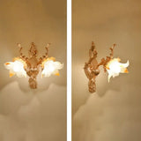 Retro Gold Wall Mount Light With Floral Glass Shade And Hanging Crystal Elegant Lighting 1 / K