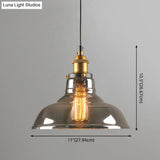 Retro Industrial Glass Pendant Lights For Bars - 1-Light Hanging Fixtures