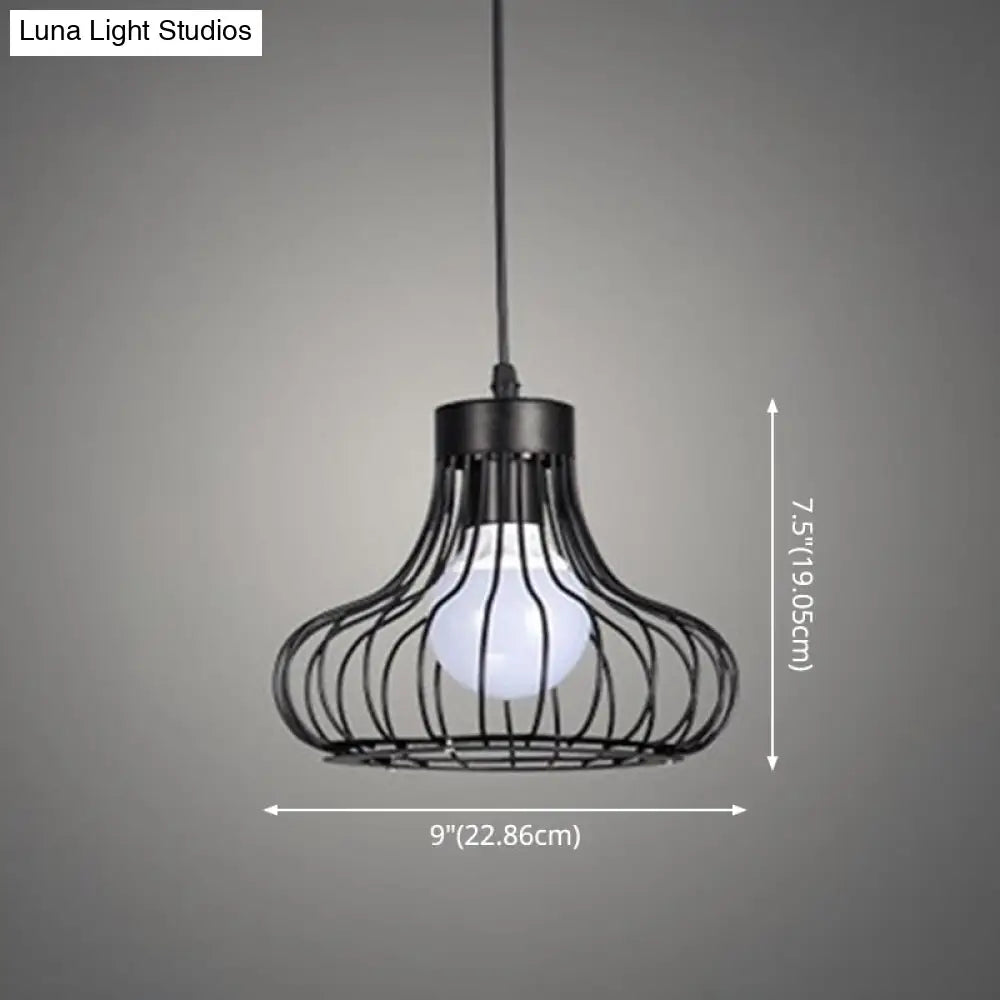Retro Industrial Oval Pendant Lighting - Metal Ceiling Lights For Restaurants
