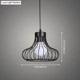 Retro Industrial Oval Pendant Lighting - Metal Ceiling Lights For Restaurants
