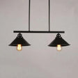 Retro Loft Metal Island Pendant Light Fixture - Black Finish Conical Design 2/3 Lights Kitchen