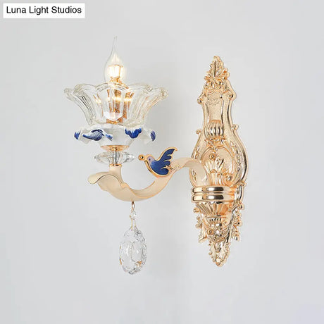 Retro Ribbed Glass Suspension Light With Crystal Draping In White - Perfect For Living Rooms