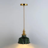 Retro Style Glass Pendant Ceiling Light - Gold Shaded Suspension Lighting For Restaurants / A