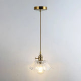 Retro Style Glass Pendant Ceiling Light - Gold Shaded Suspension Lighting For Restaurants / O