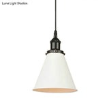 Retro Style Metal Pendant Light With Black/Chrome/Rust Finish - Ideal For Kitchen 1 Bulb Hanging