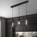 Retro Style Polygon Ceiling Light With Cage Shade - 3 Lights Black Metallic