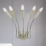 Rocket Wall Lamp - Contemporary Metal Sconce With 5 Lights For Living Room Chrome
