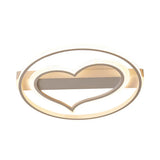 Romantic Led Flush Ceiling Light: Acrylic Loving Heart Design For Baby Room