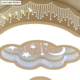 Romantic White Cloud Ceiling Mount Light With Star Acrylic Lamp For Hallway