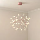 Rose Gold Acrylic Tree Branch Pendant Light With Led - Modern Ceiling Chandelier 45 /