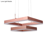 Rose Gold Bedroom Chandelier With Acrylic Shade - 1/2/3-Light Pendant In Warm/White/Natural Light