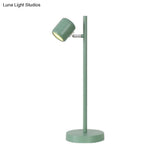 Rotatable Childrens Bedroom Desk Light Metal Macaron Reading Lamp With Plug-In Cord