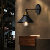 Rotatable Industrial Conical Sconce Wall Light In Antique Brass/Brass Brass