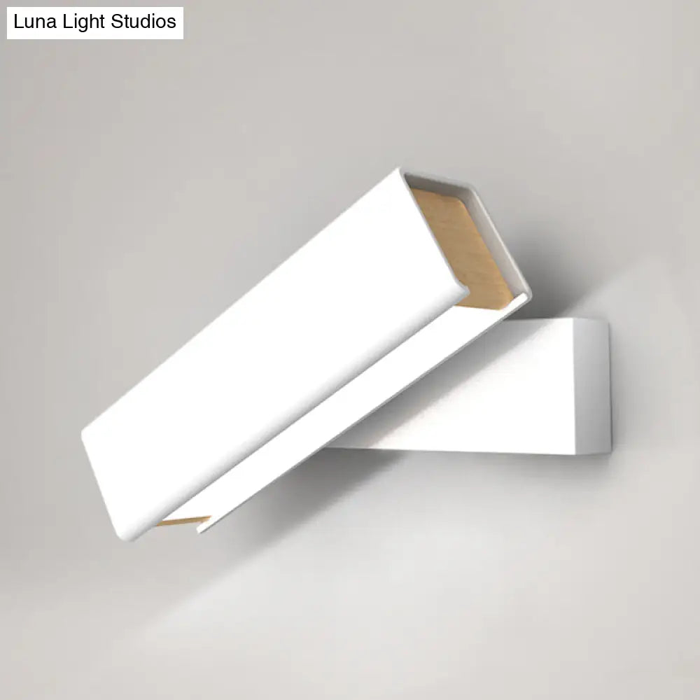 Rotatable Led Sconce Lamp: Modern Aluminum Wall Mounted Lighting In Warm/White Light -