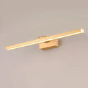 Rotatable Led Vanity Mirror Light: Sleek Metal Linear Wall Sconce For Bathrooms Gold / 16