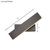 Rotatable Linear Led Wall Sconce Light - Simple Black/White Design Warm/White