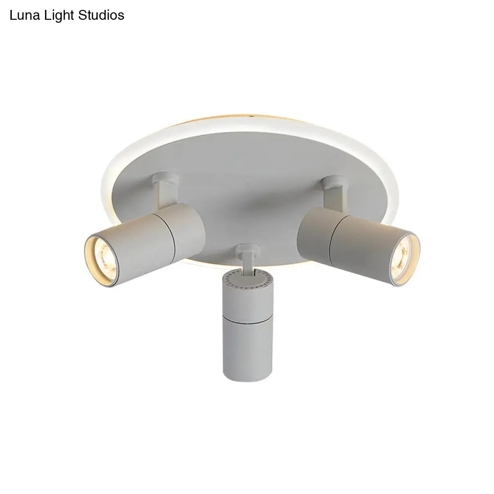 Rotatable Metal 4 - Head Flush Mount Light With Warm/White Lighting - Ideal For Hallway And
