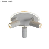 Rotatable Metal 4 - Head Flush Mount Light With Warm/White Lighting - Ideal For Hallway And