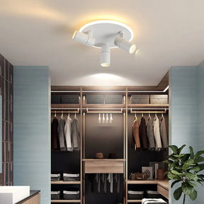Rotatable Metal 4 - Head Flush Mount Light With Warm/White Lighting - Ideal For Hallway And