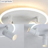 Rotatable Metal 4 - Head Flush Mount Light With Warm/White Lighting - Ideal For Hallway And