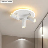 Rotatable Metal 4 - Head Flush Mount Light With Warm/White Lighting - Ideal For Hallway And