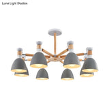 Rotatable Metal Bowl Chandelier - Kindergarten Macaron Hanging Light
