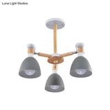 Rotatable Metal Bowl Chandelier - Kindergarten Macaron Hanging Light