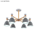 Rotatable Metal Bowl Chandelier - Kindergarten Macaron Hanging Light
